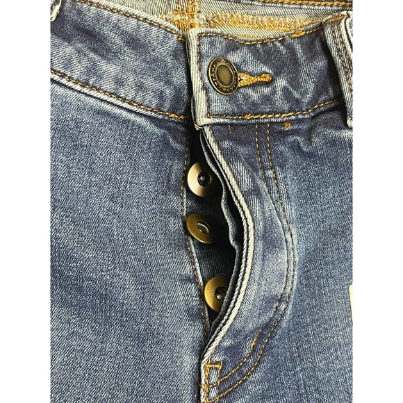 Prana Jeans Adult 4/27 Blue Buxton Crop Denim Button Fly Logo Mid Rise‎ Womens - Picture 10 of 14